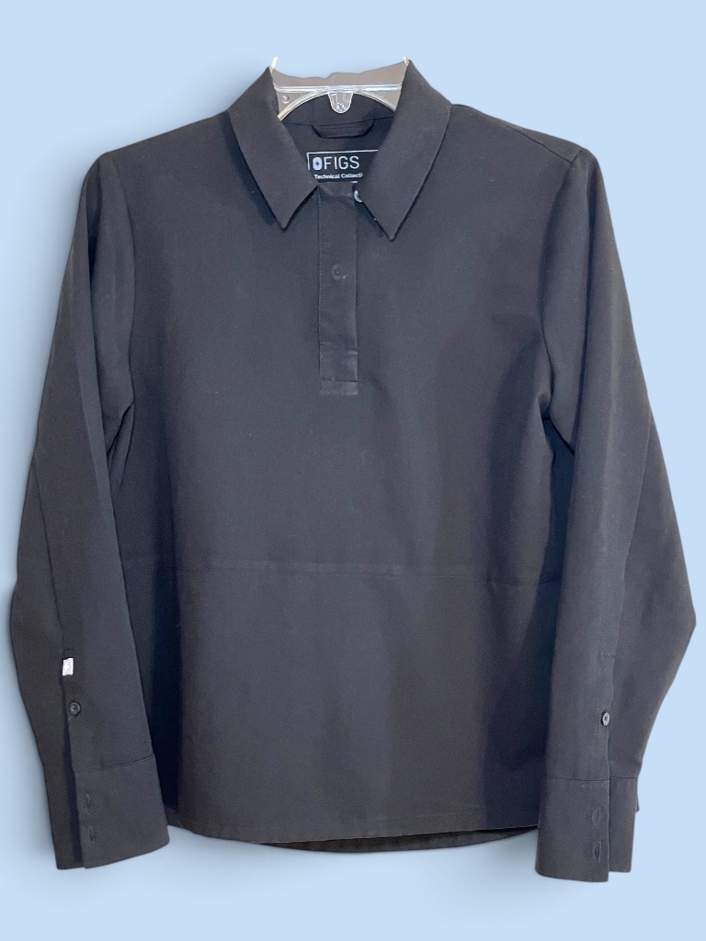 Figs Black Nala Long Sleeve Scrub Top Size Small